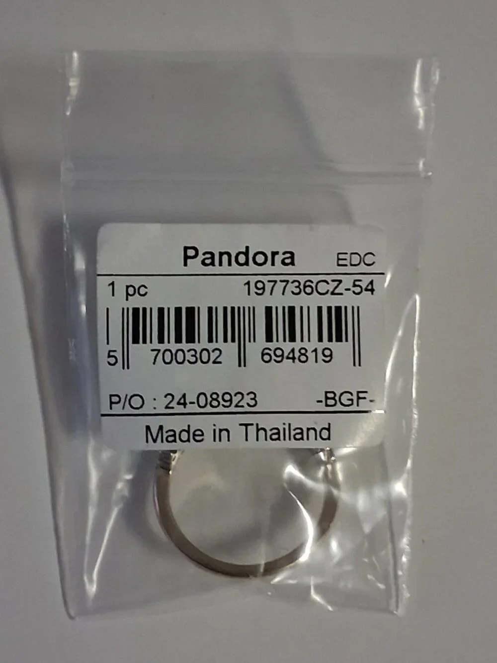 Pandora 197736CZ-54 Princess Wishbone Ring – Sterling Silver – Size 7